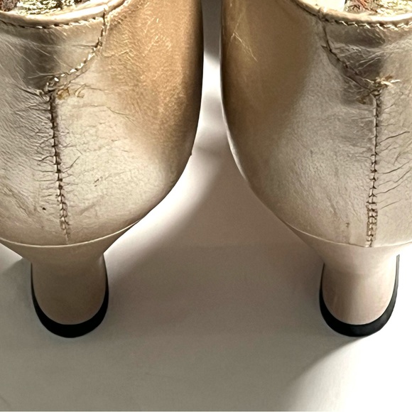 Ingledews Spain Collection Grenada Leather Dress Dance Pumps Pearl Beige sz 8.5 - Picture 7 of 16